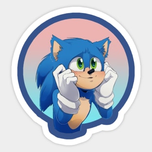 happy sonic Sticker